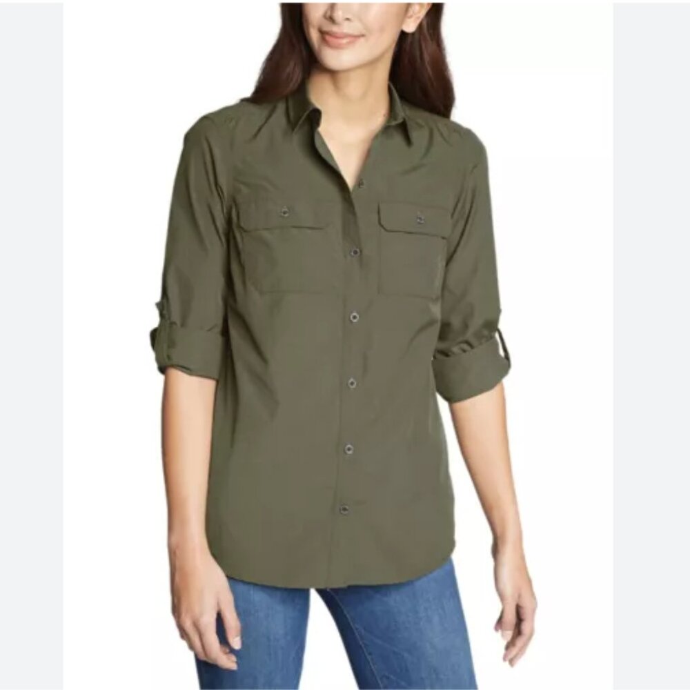 BNWT Eddie Bauer Dark Thyme Departure Long Sleeve